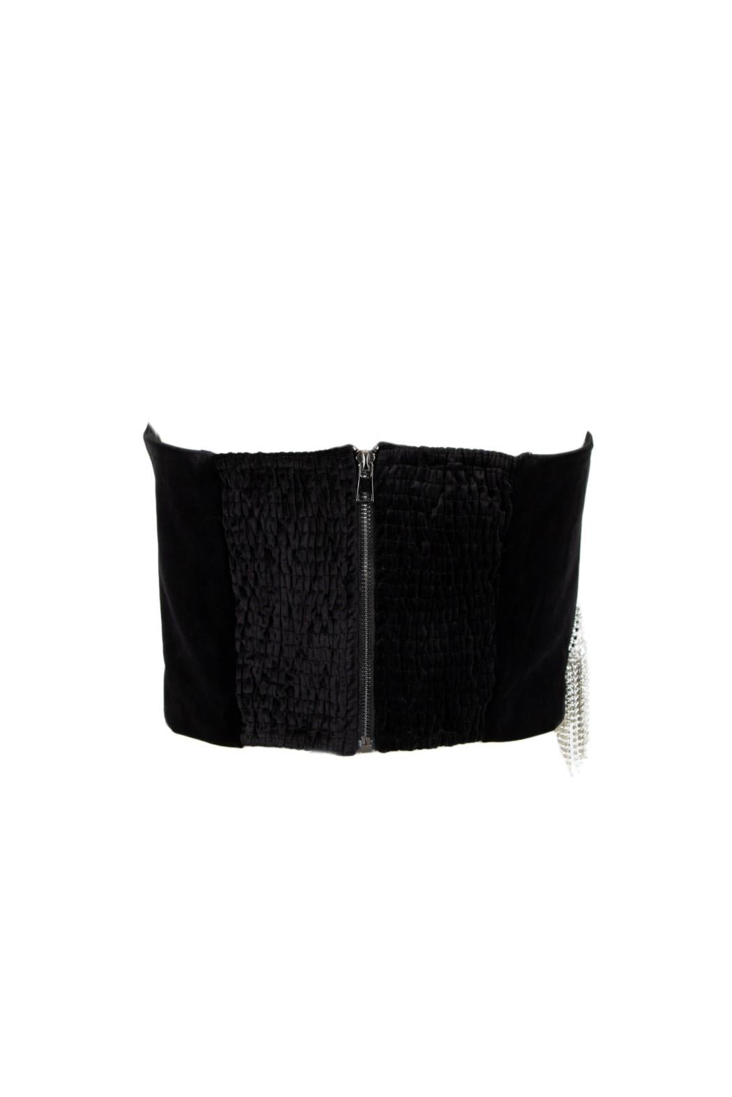 top con strass ASCIANO 120W5D6 NERO ODI' ODI' 