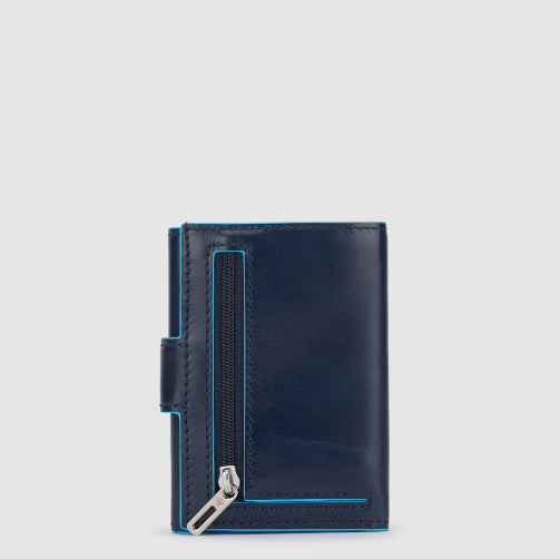 Portafoglio tascabile portamonete PU5957B2R BLU2 PIQUADRO 