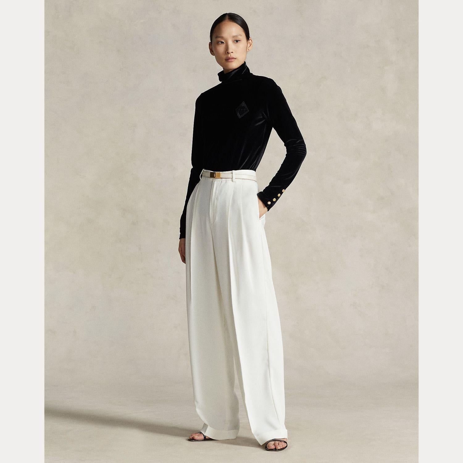 Maglioncino collo alto in velluto 211-882297 001 LAUREN RALPH LAUREN 