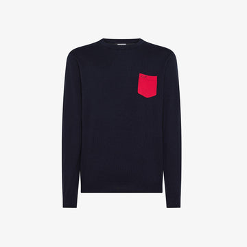 maglione con taschino e toppe K45147 07 SUN68 