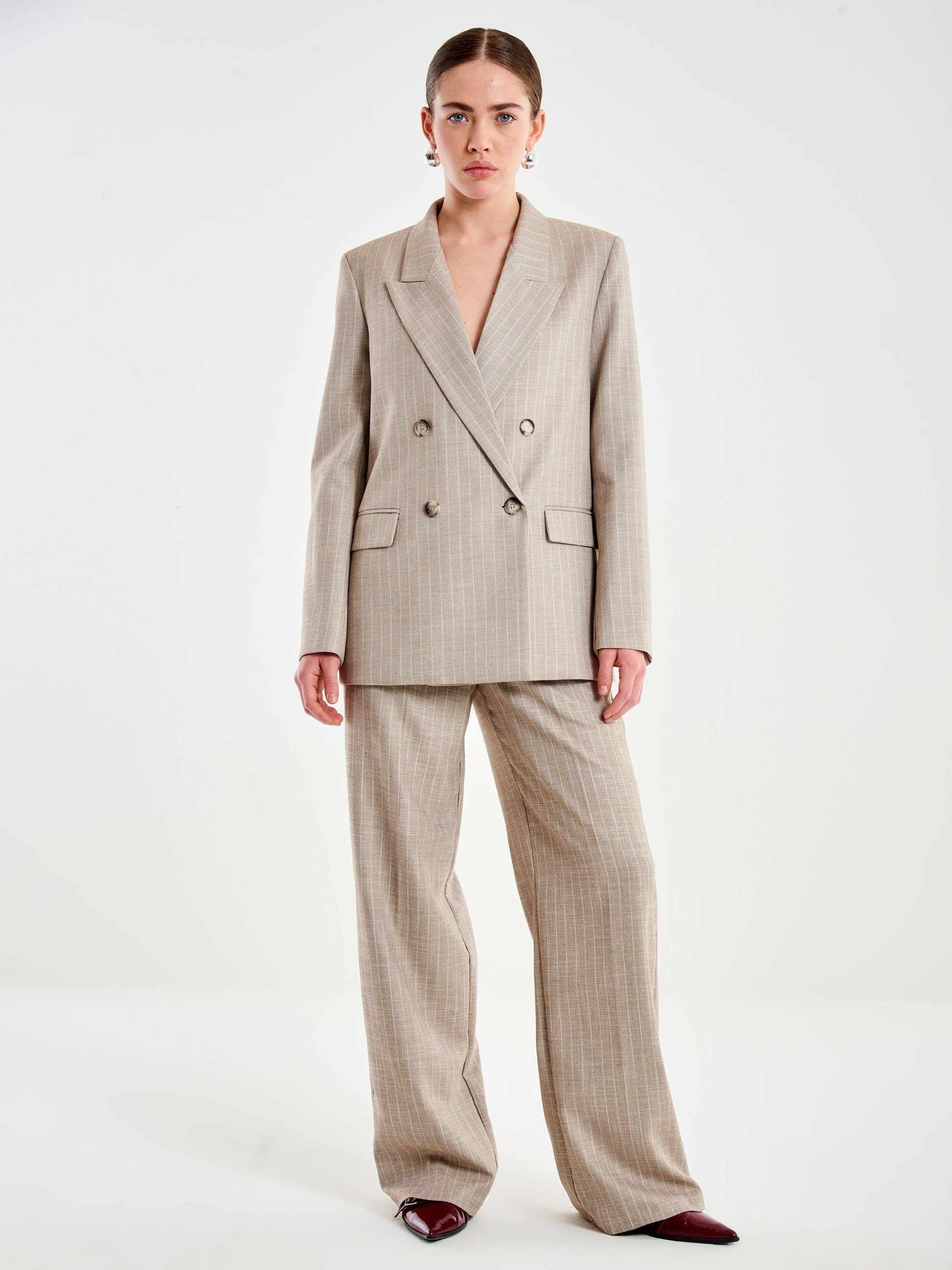 blazer con collo a revers a lancia TAB 0228 BEIGE VICOLO 