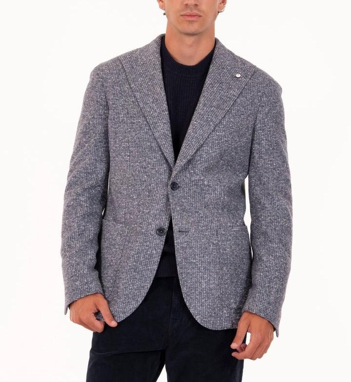 Giacca in jersey di cotone e lana vergine 2812 55716 04 LUIGI BIANCHI MANTOVA 