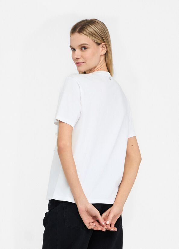 t-shirt con applicazioni CF5072JS088 11111 LIU JO BLACK 