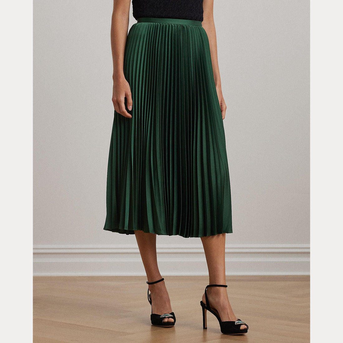 gonna plissettata in raso charmeuse 200-951500 001 LAUREN RALPH LAUREN 