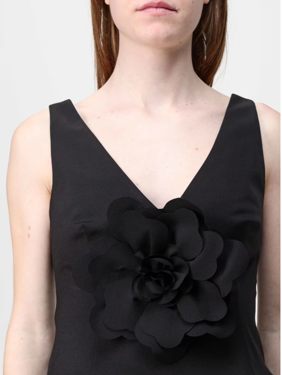 TOP CON FIORE REMOVIBILE H.M2932.4203 NERO HANITA 