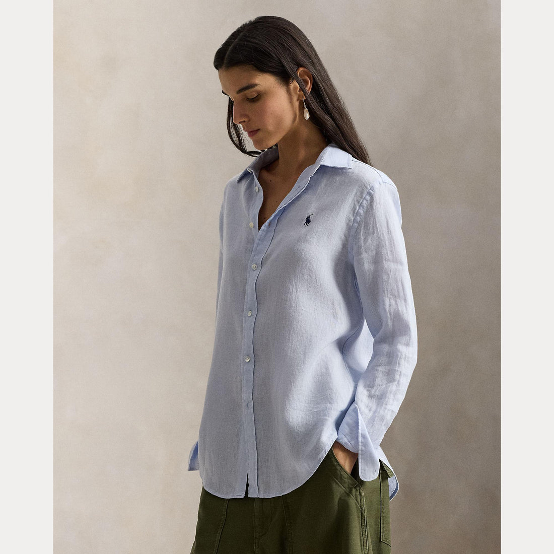 camicia in lino 211-970730 503 RALPH LAUREN POLO 