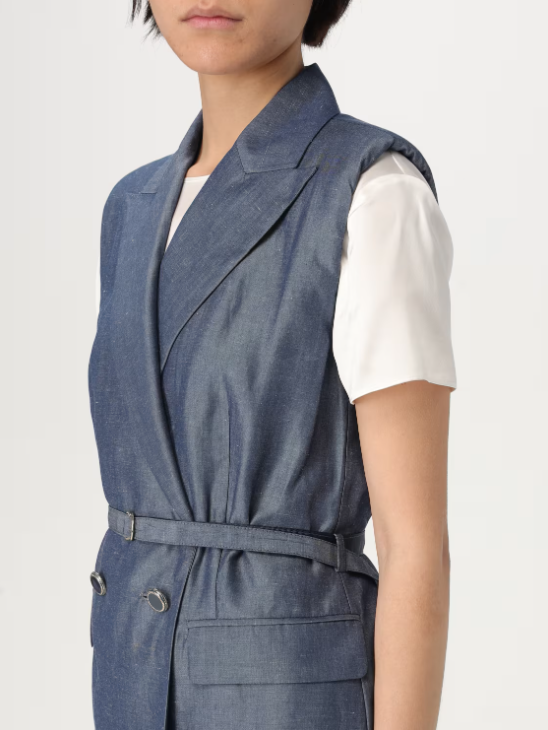 gilet in misto lino WA5133T4818 09481 liU JO 