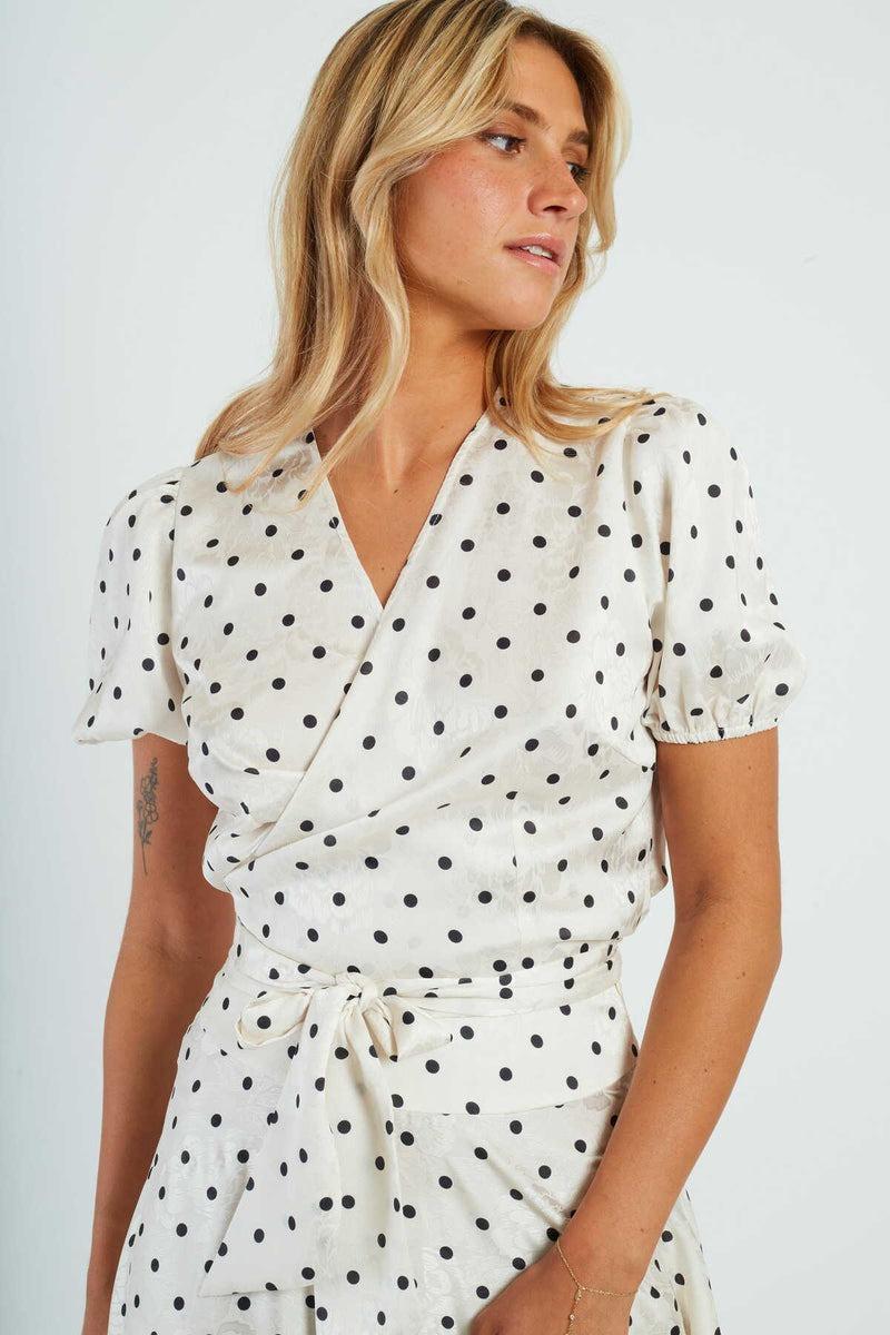 blusa in raso P620004 ADELINE 20 ECRU DERHY 