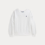 RALPH LAUREN POLO felpa in spugna bimbo Bianco
