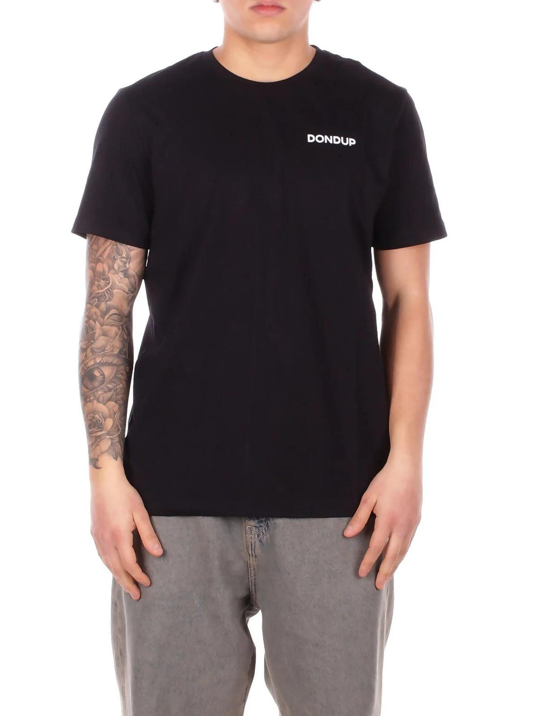 t-shirt con logo petto US198JF0309UML6 999 DONDUP 