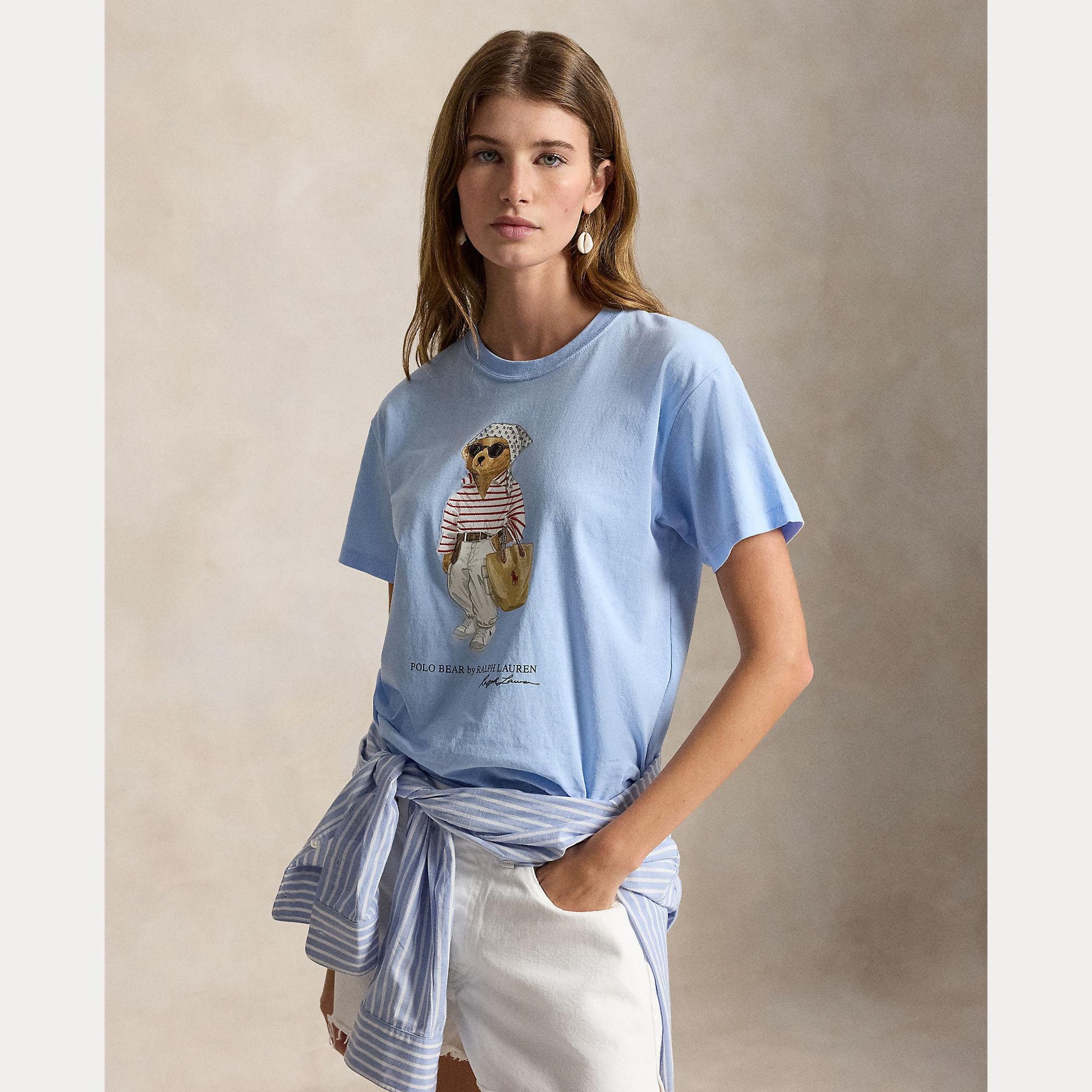 t-shirt con orsetto polo 211-A12734 001 RALPH LAUREN POLO 