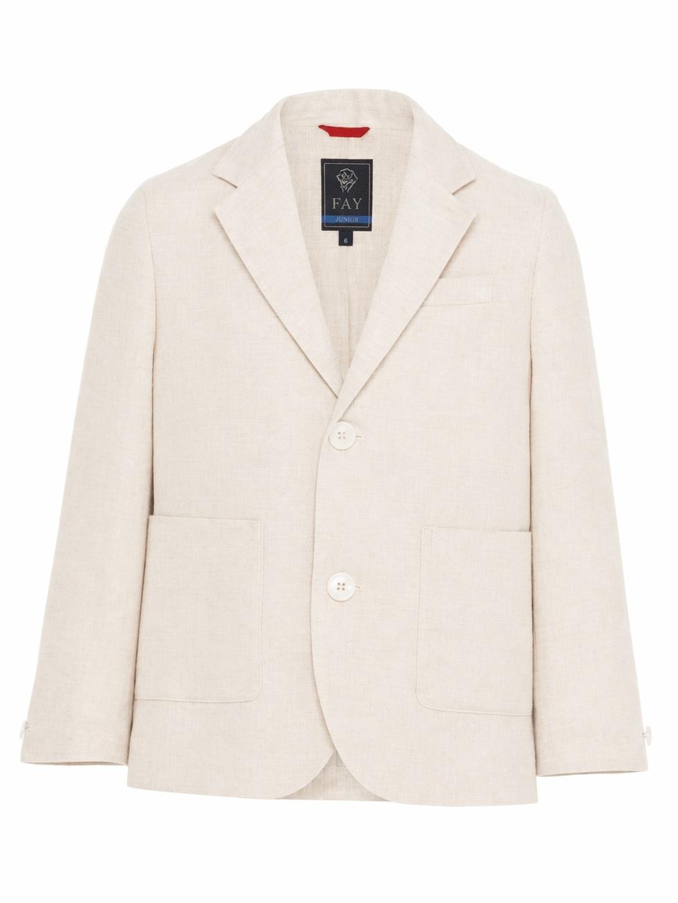 giacca monopetto FY2Q34 I0318 109 BEIGE FAY 