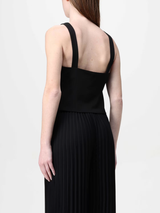TOP CON FIORE REMOVIBILE H.M2932.4203 NERO HANITA 