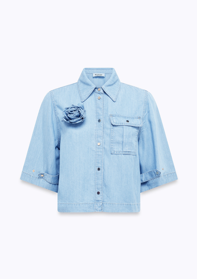 camicia boxy in denim RA6078D5049 77564 Blugirl 