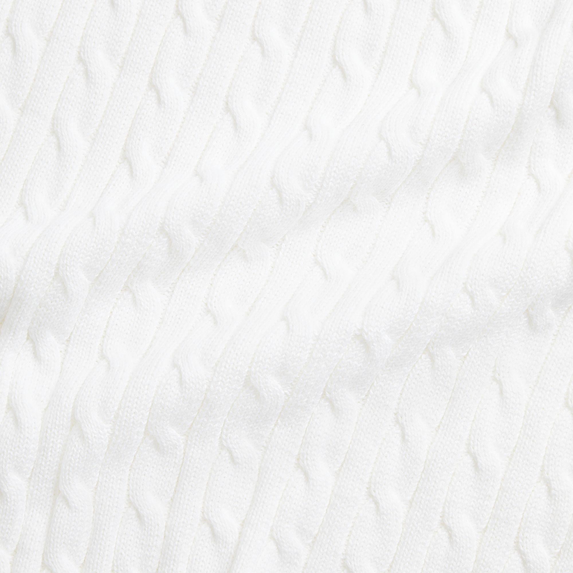 coperta a trecce in cotone 320966893004 WHITE RALPH LAUREN POLO 