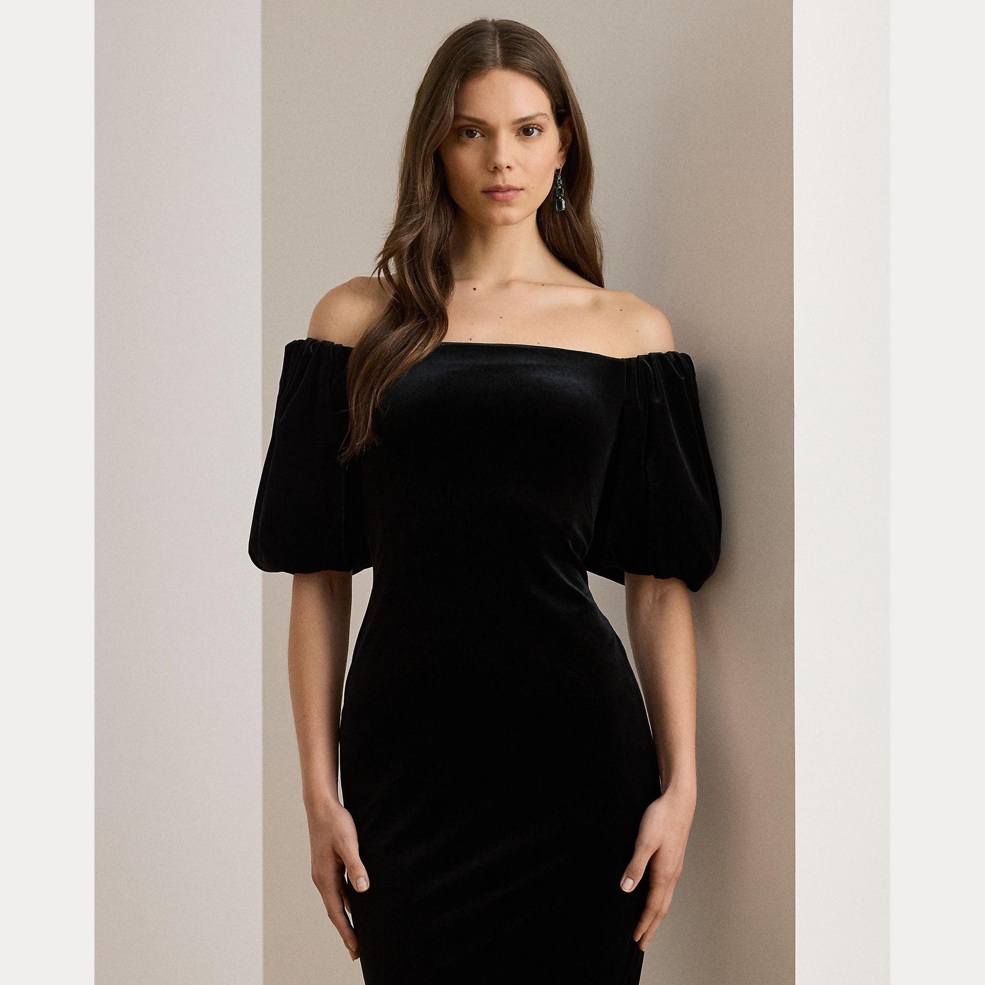 abito con maniche a bolla 253-P03431 001 LAUREN RALPH LAUREN 