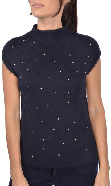 t-shirt in maglia lana boucle 24030 23230 598 GRAN SASSO 