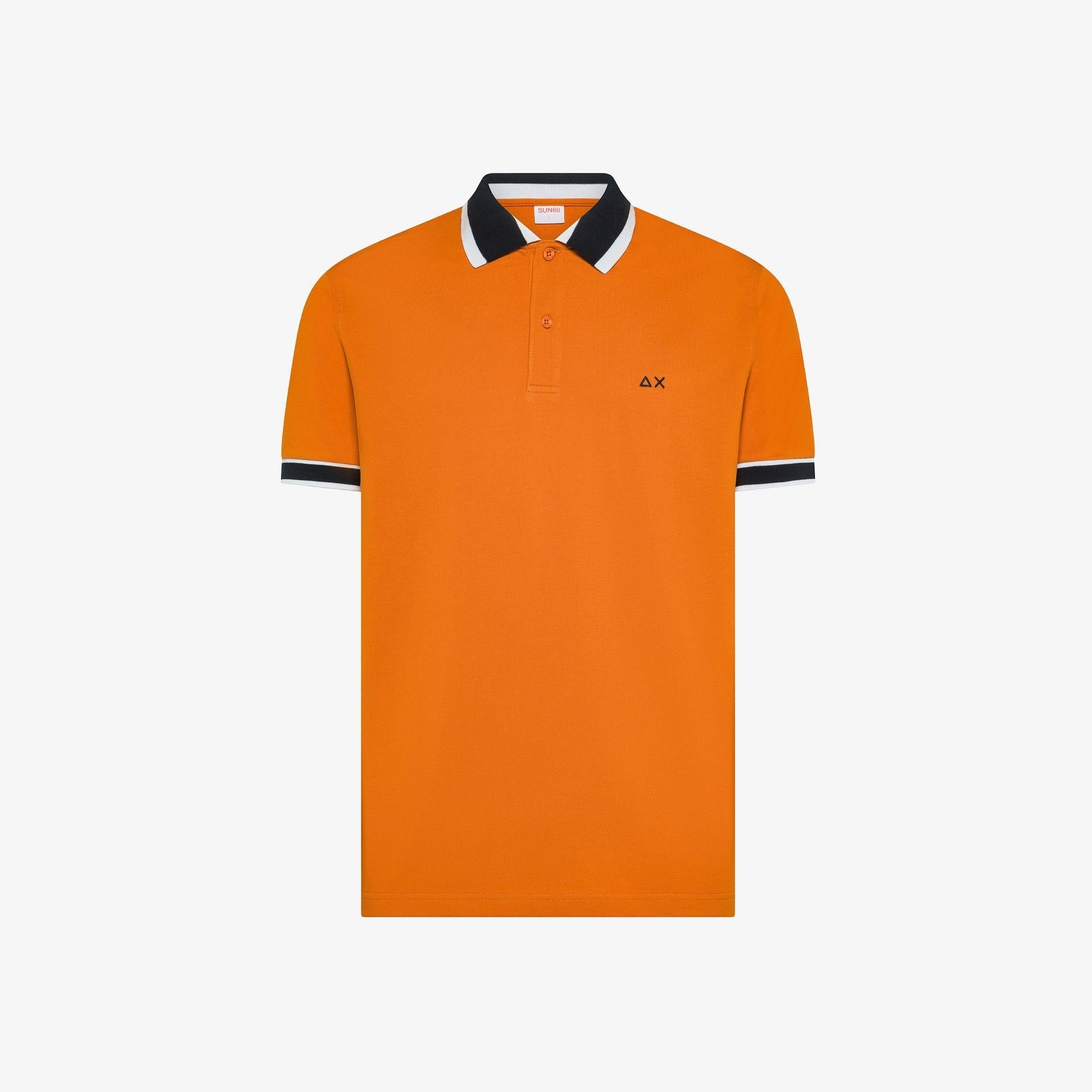 Polo multistripes collo multicolor A36117 RUST SUN68 