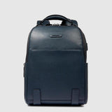 PIQUADRO Zaino in pelle linea MOS Blu