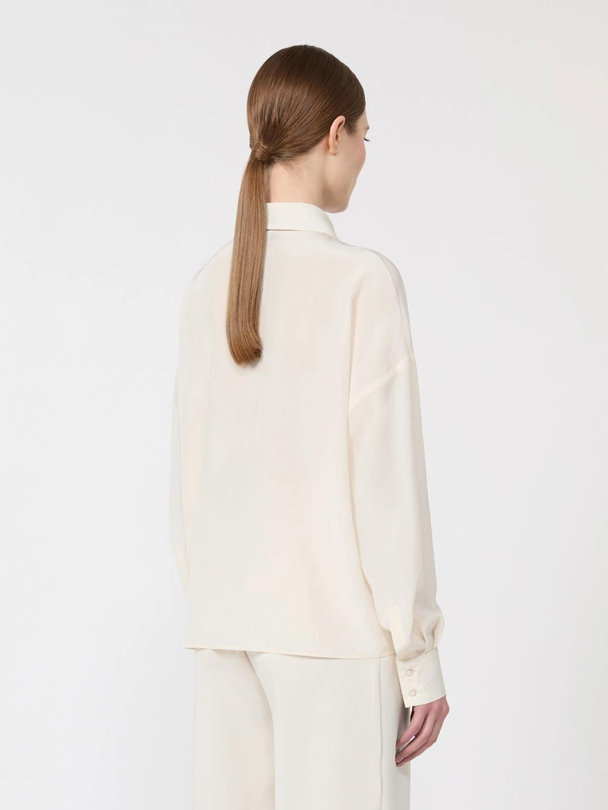 blusa in seta con cravattino MSTCOLONO 048 MAXMARA BLACK DRESS 