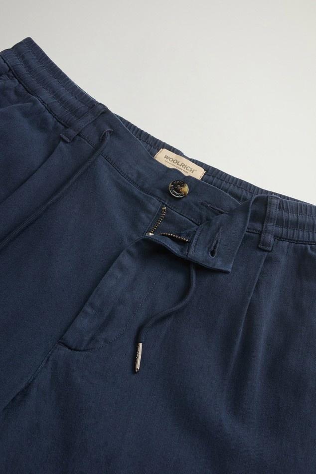 pantaloni milton in cotone e lino CFWOTR2027MRUT5288 3989 WOOLRICH 