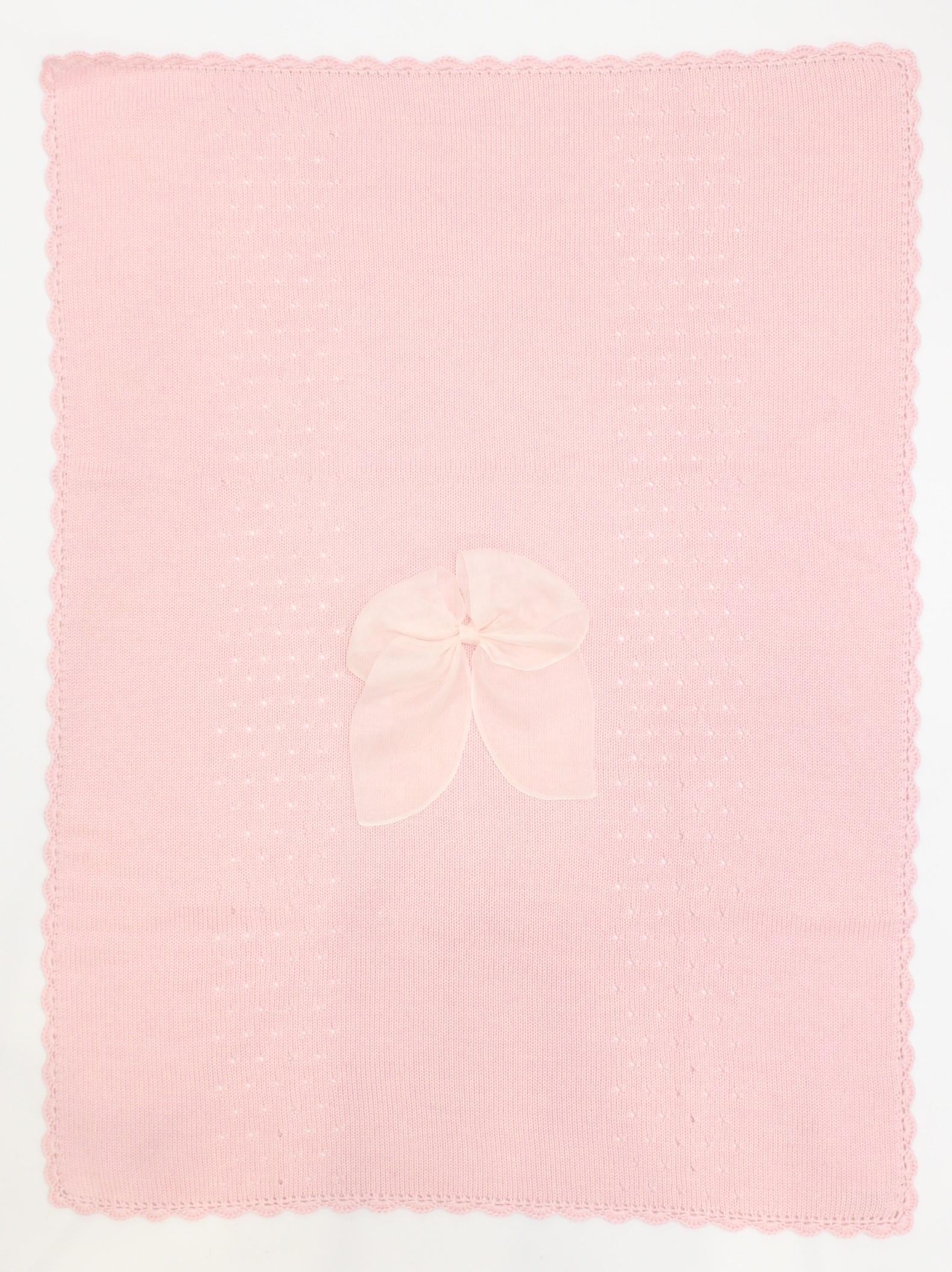 Coperta in lana diamante con fiocco DIAMANTE COPERTA UNI PICCOLA GIUGGIOLA 