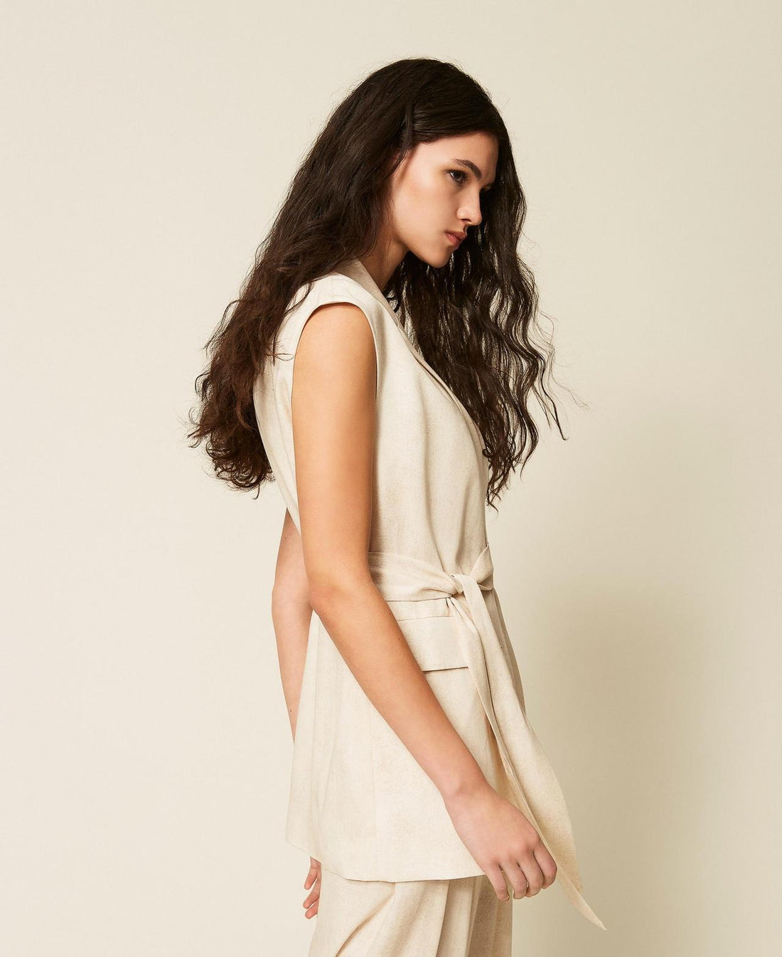 gilet con stampa e cintura 261AT2130 13461 TWINSET ACTITUDE 