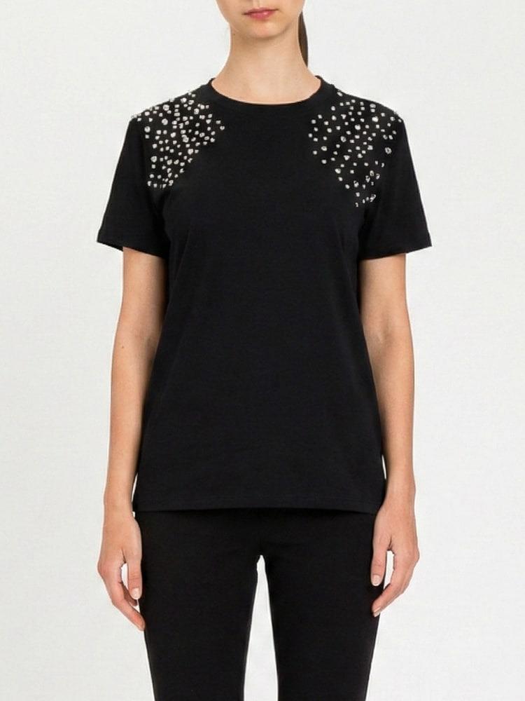 t-shirt con strass 261AP2440 00006 TWINSET ACTITUDE 