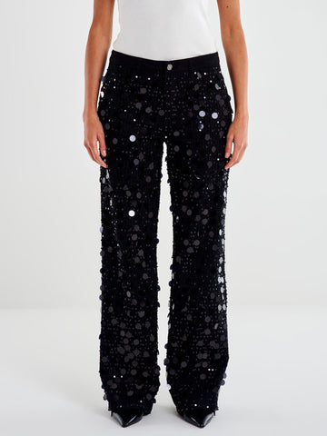 jeans dalia con pailettes DF5092 NERO VICOLO 