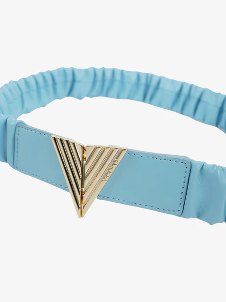 cintura elasticizzata con V AB0032 AZZURRO VICOLO 