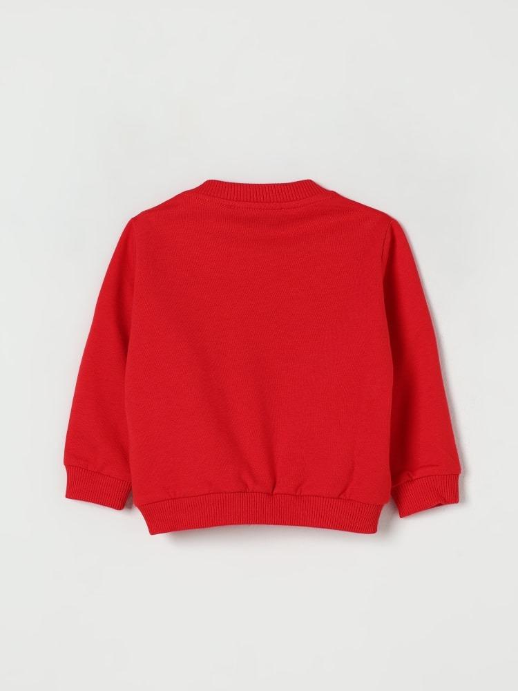 felpa in cotone con logo MNF060LCA40 50109 MOSCHINO KIDS 