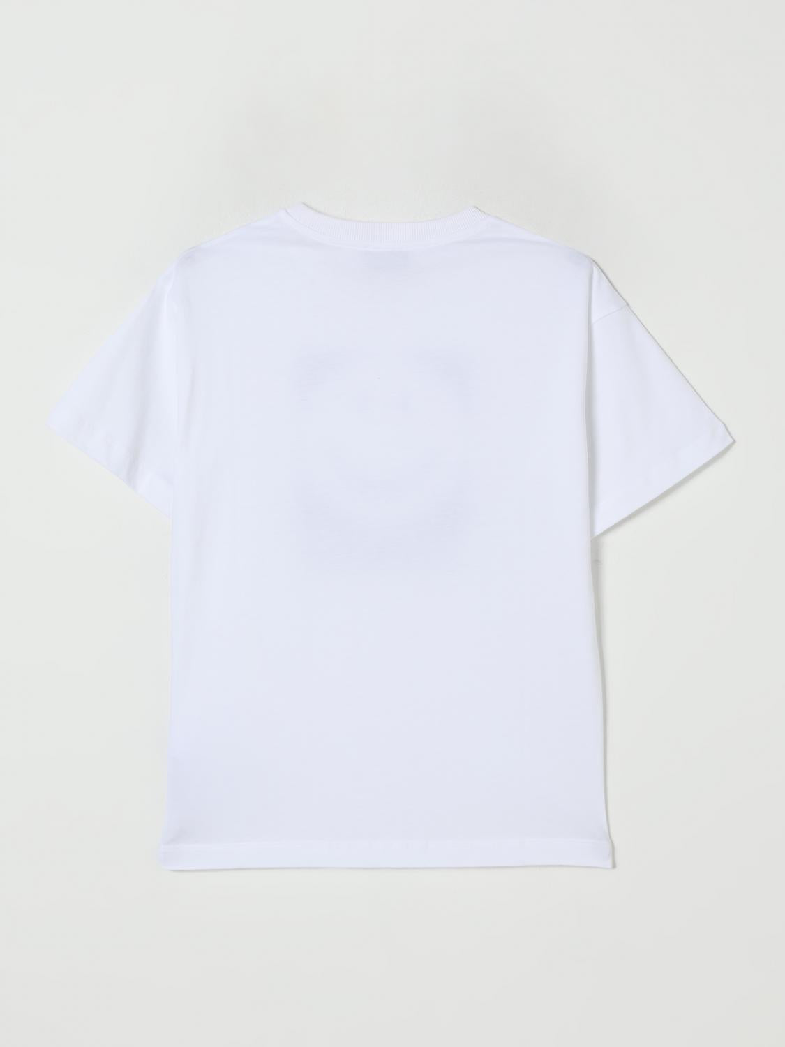 t-shirt logo smile HSM05GLAA01 10101 MOSCHINO KIDS 