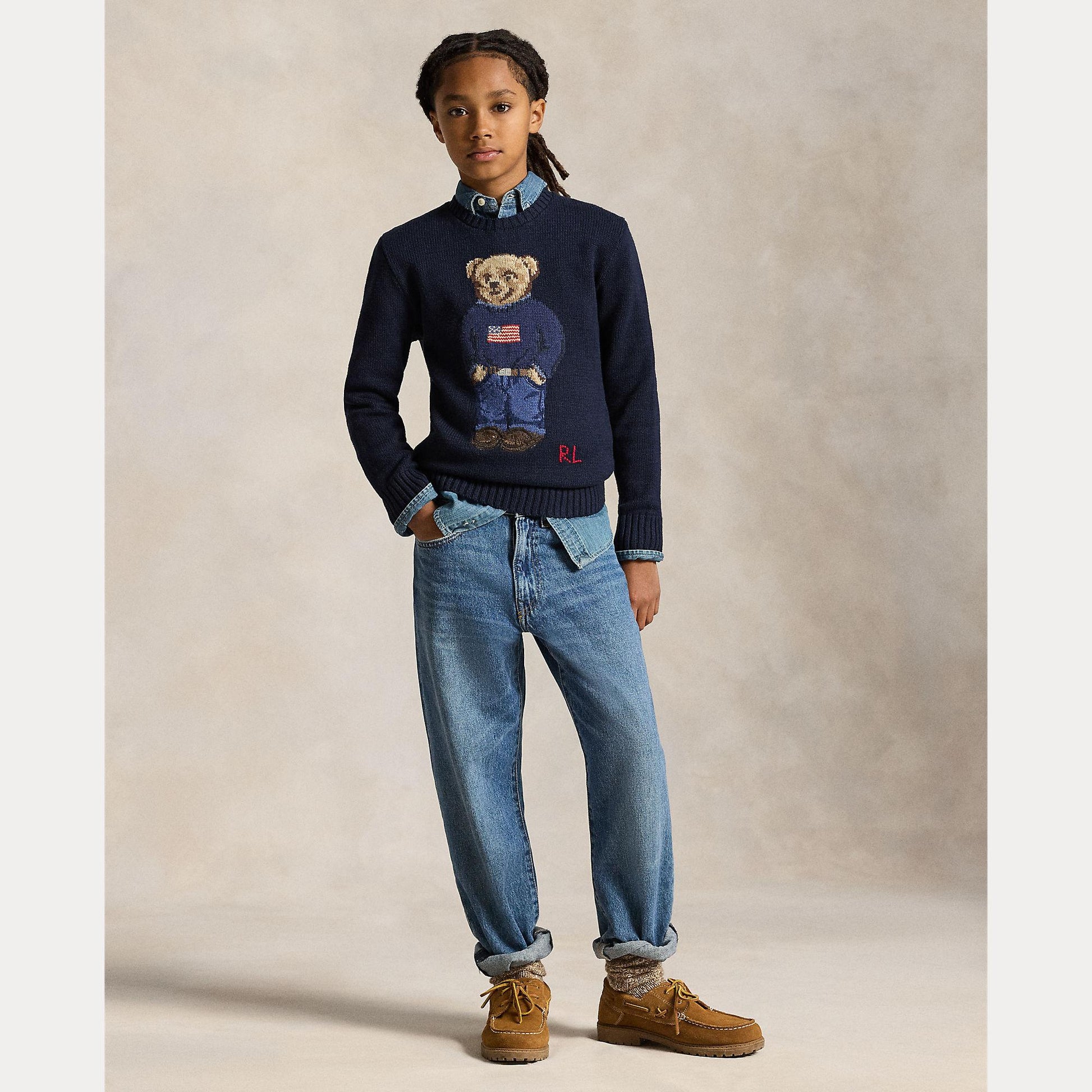 maglione in cotone polo bear 323-668286 002 RALPH LAUREN POLO 