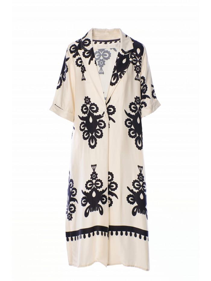 abito a kimono con stampa A175SC147 BLACK ANONYME 
