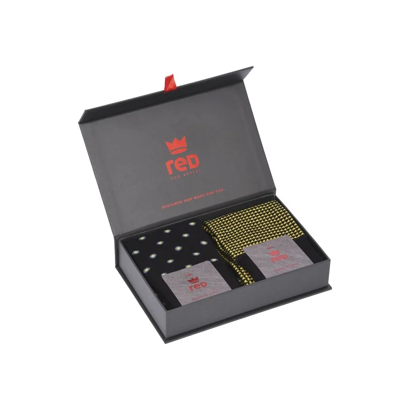 kit regalo con due paia di calze 64158G2 V0021 RED 