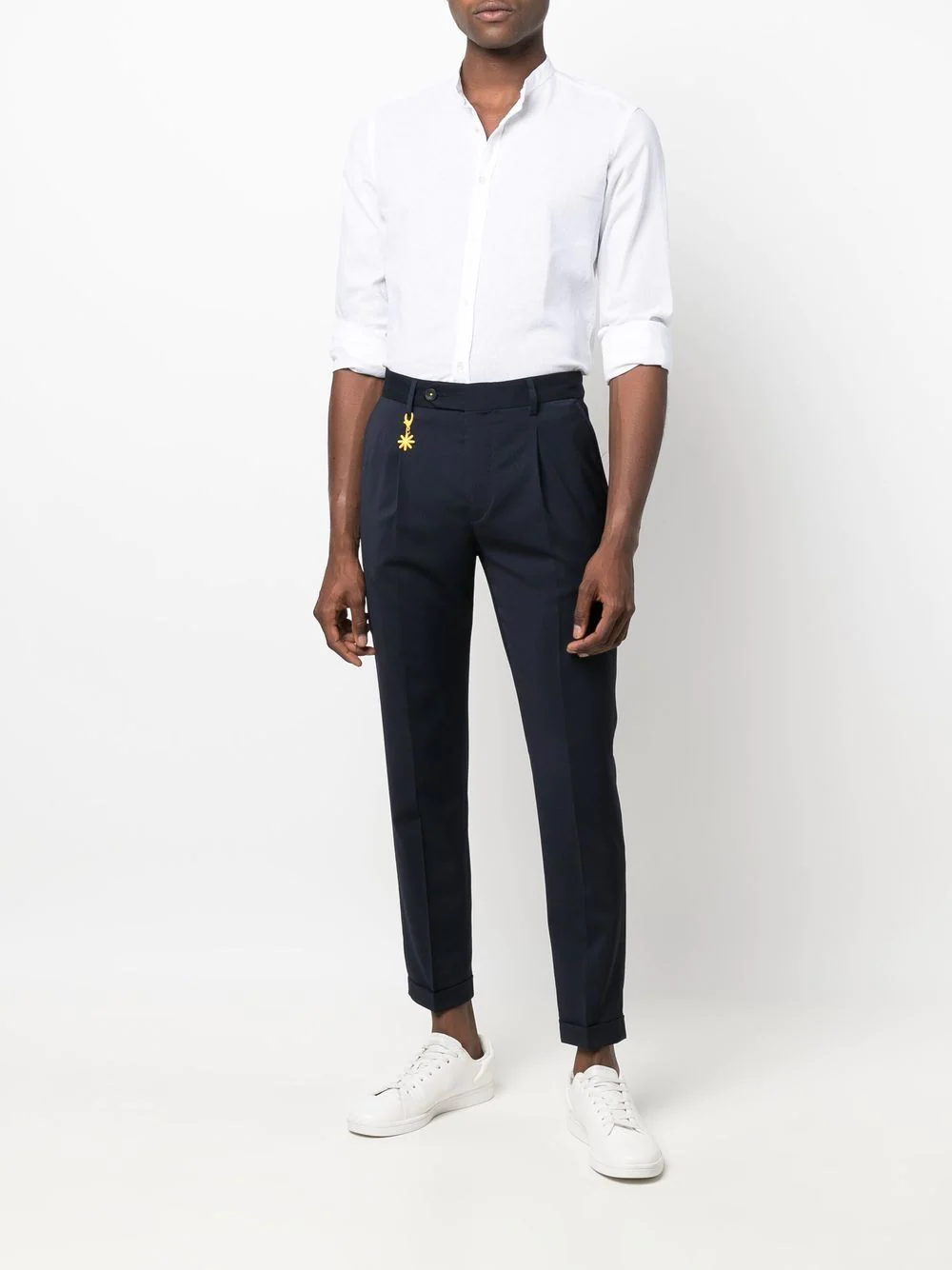 camicia lino manuel ritz colletto coreana 3232E604L1 223282 02 MANUEL RITZ 