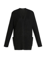 MARINA RINALDI cardigan con strass Nero