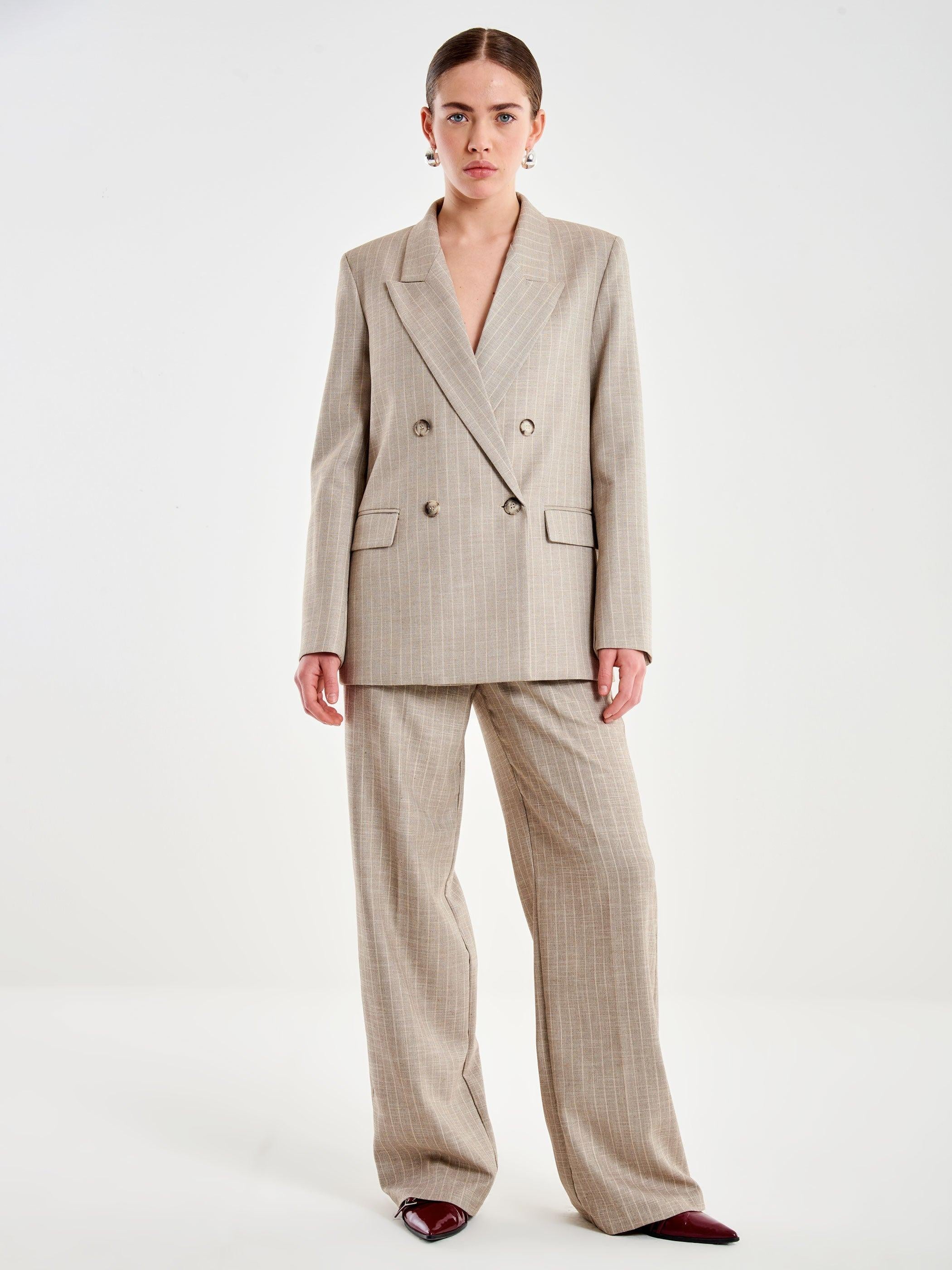 blazer con collo a revers a lancia TAB 0228 BEIGE VICOLO 