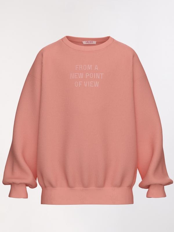 felpa con scritta GA6179FS858 X0244 LIU JO JUNIOR 