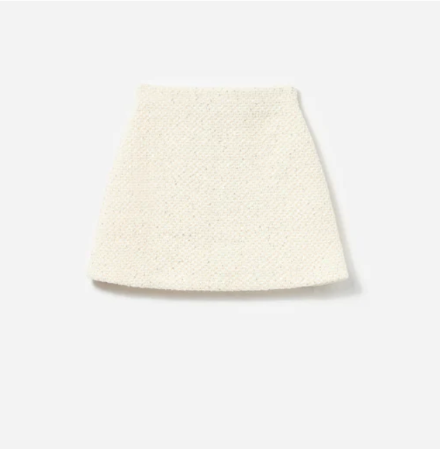 gonna in maglia con pailettes 720SK-C CREAM SELF-PORTRAIT 