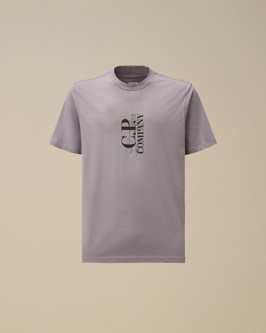 t-shirt con logo verticale 18CMTS138A 005100W 774 CP COMPANY 