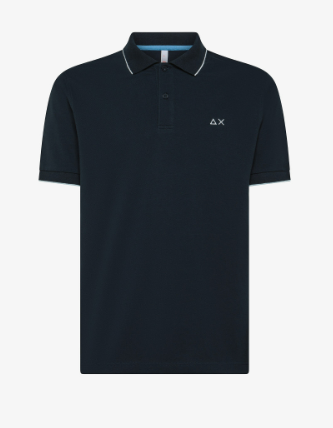 Polo small stripes maniche corte A35110 NAVY BLUE SUN68 