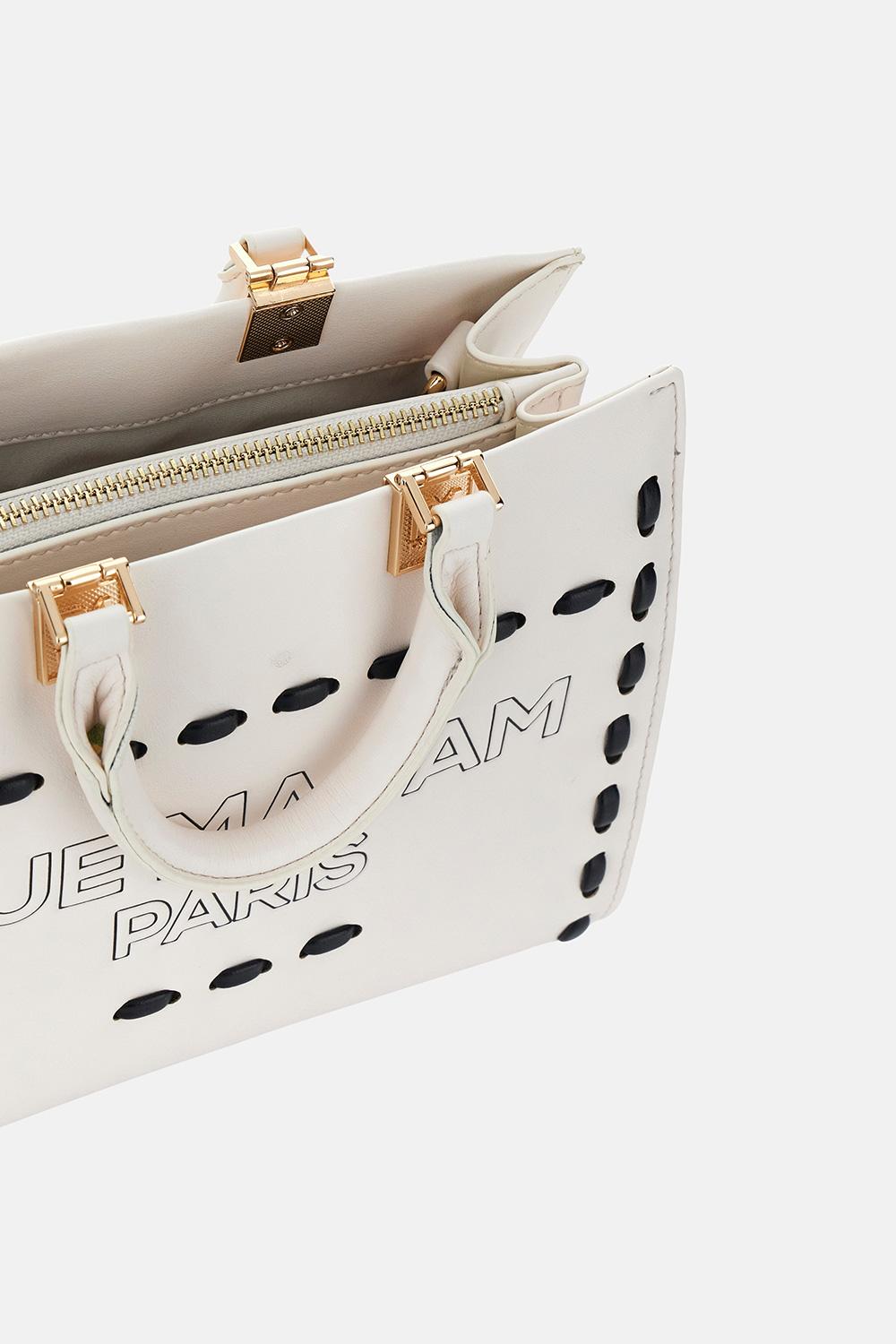 Borsa iconique mini tote 1532ICONIQUE OFF WHITE RUE MADAM PARIS 