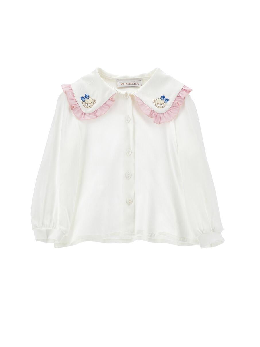 Camicia con ricamo 31D302 4103 0190 MONNALISA 