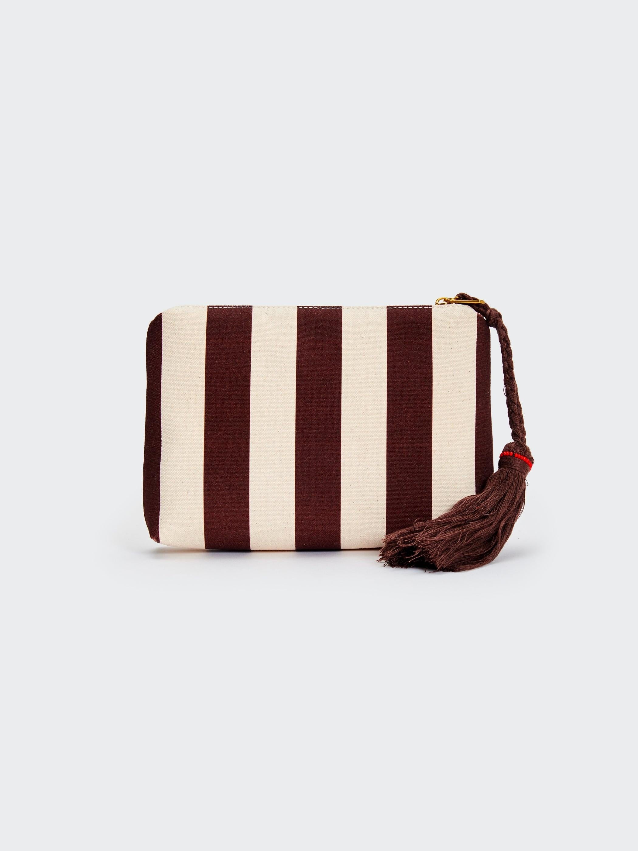 Borsa a righe vicolo XAB0050 ABF MORO/BURRO VICOLO 
