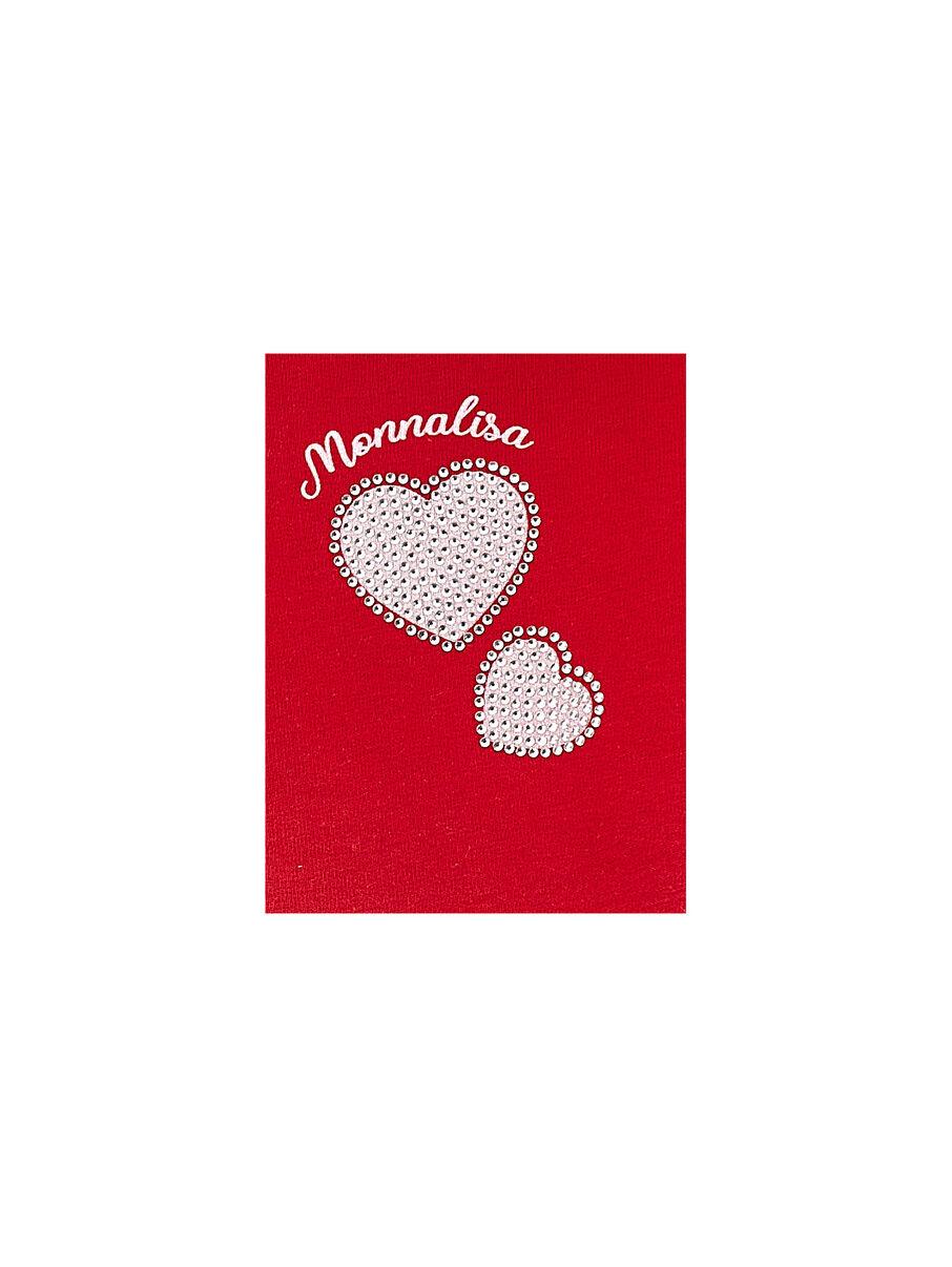 felpa con strass 39F804 6004 0043 MONNALISA 