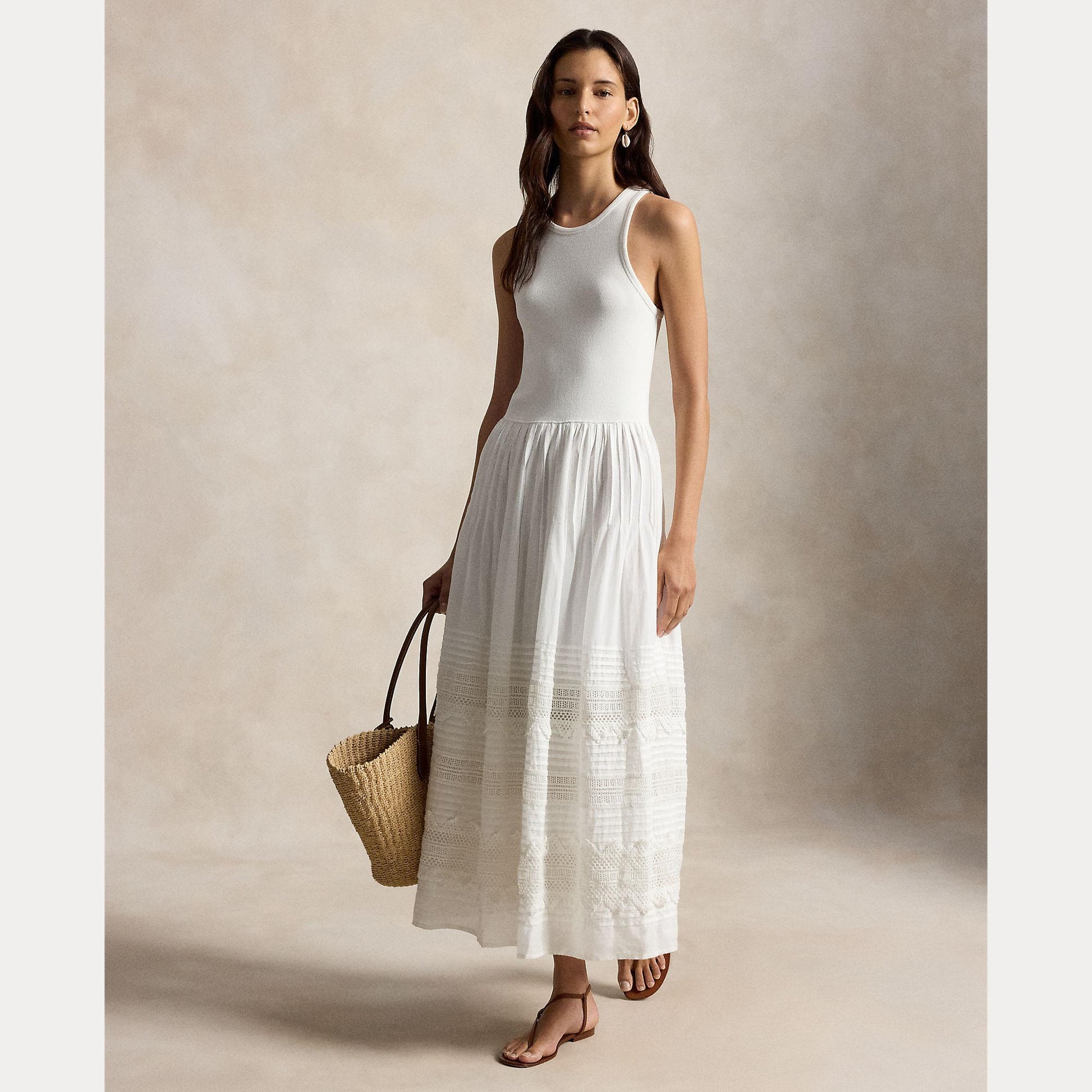 abito con bordi in pizzo 211-A12914 001 RALPH LAUREN POLO 