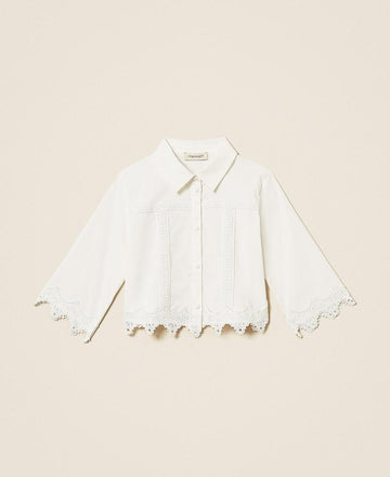 camicia con pizzo 261GB2020 00526 TWINSET GIRL 