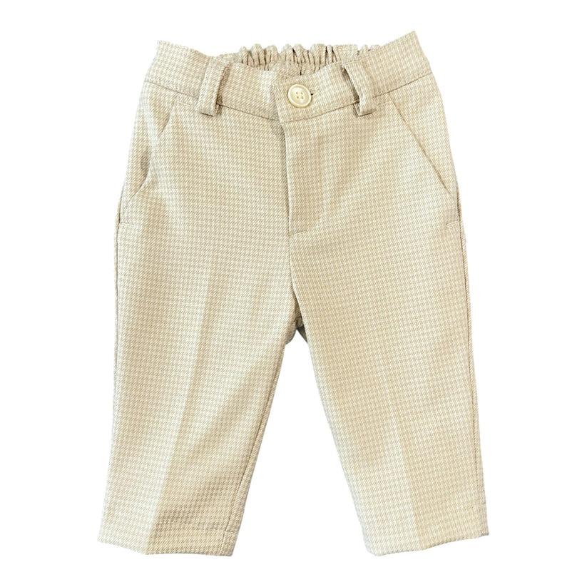 pantalone pied de poule MF1681I BEIGE MANUELL&FRANK 