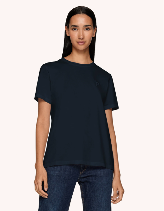 t-shirt logo ricamato in tono S746JF0271DFZ4 890 DONDUP 